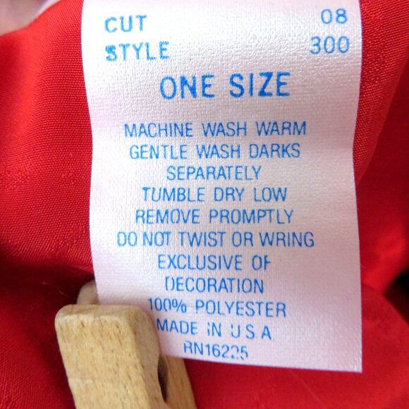 New Vintage 90s Mervyns Sabrina Red Floral Kimono Robe Jacket OS Belted USA Made - Picture 9 of 9